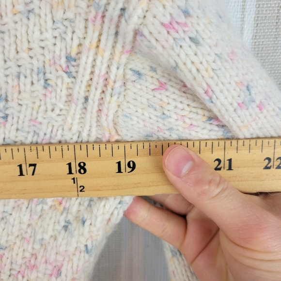 Gap Maternity Bobble Sleeve Crewneck‎ Sweater Confetti Cream Size Small - Picture 5 of 9